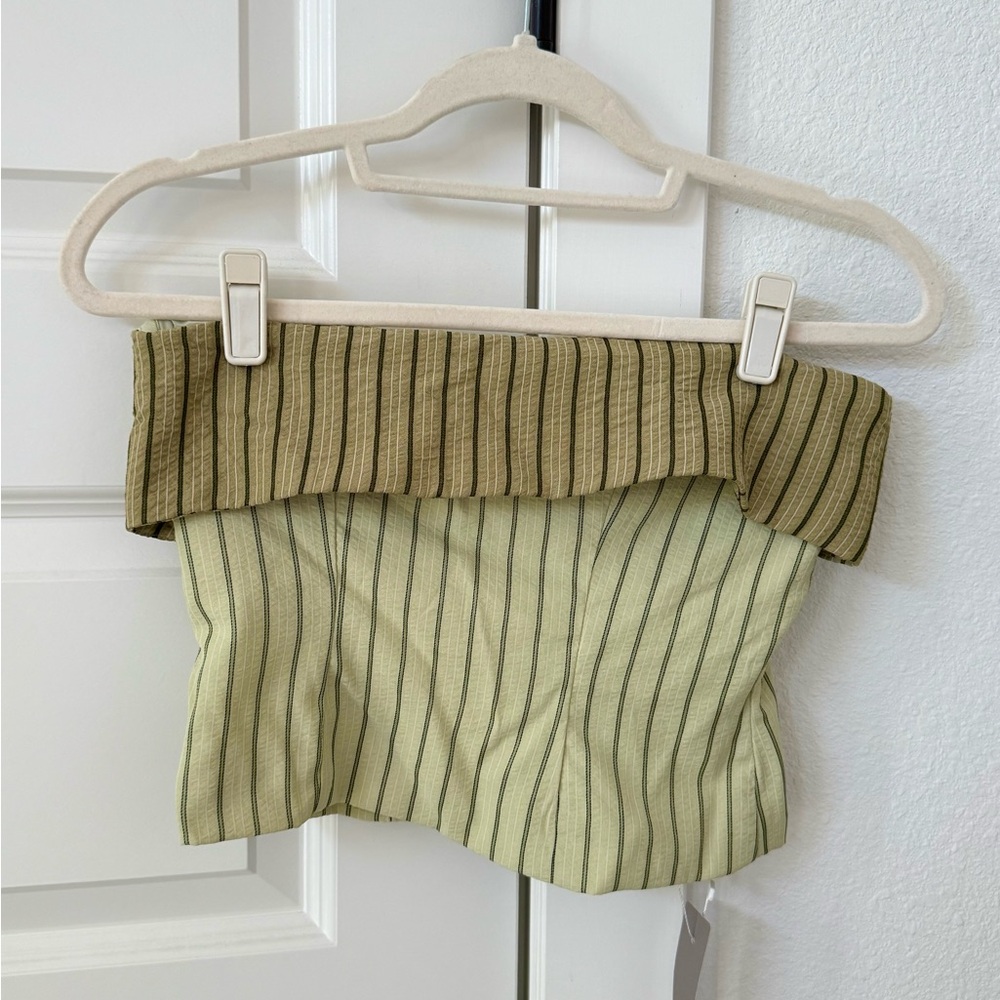 Misguided Striped Green Tube Top